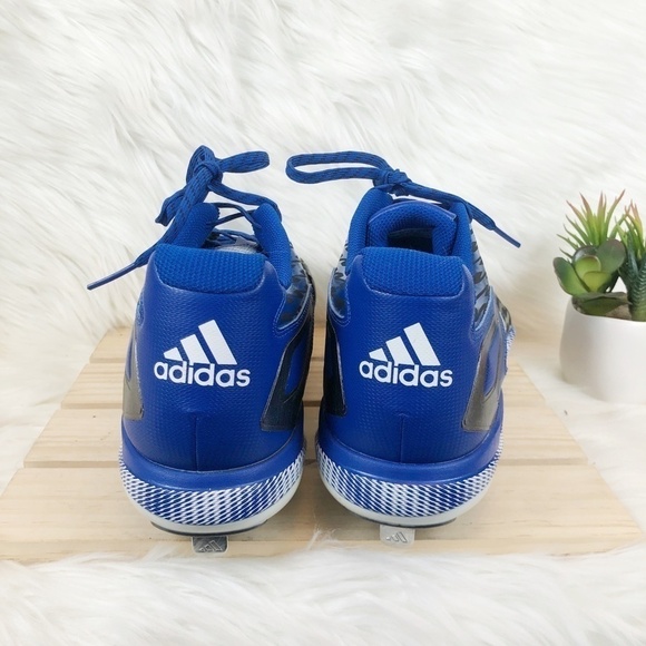 Adidas PowerAlley 3 Core Blue Baseball Cleats - Picture 6 of 7